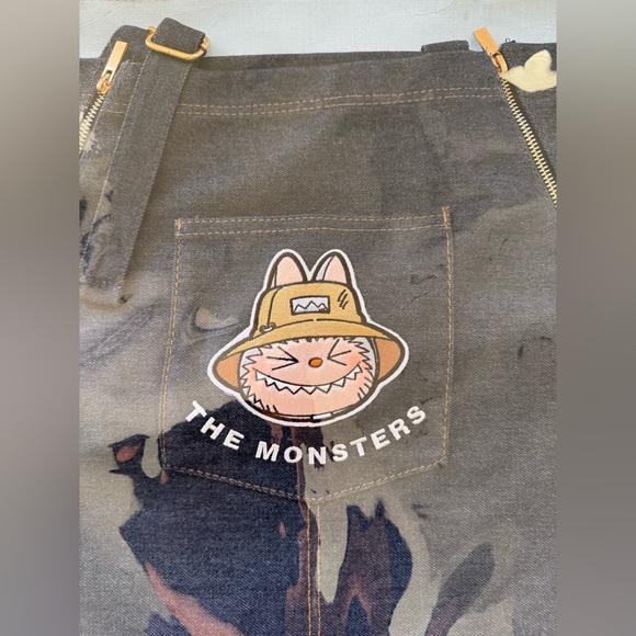 Pop Mart Labubu The Monster Denim Apron Bag - Picture 11 of 13